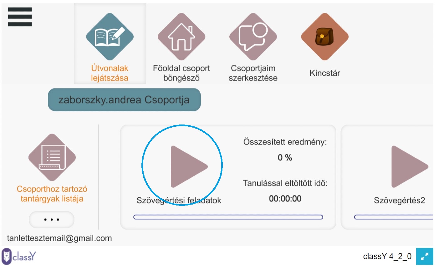 Learn, start, switch between learning materials for group